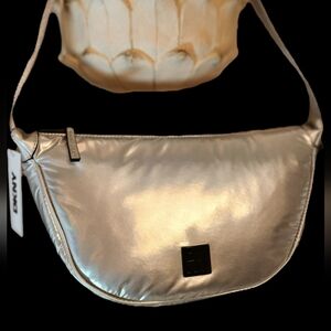 DKNY Silver Accent Cresent Shoul  Women Bag Large Crossbody Purse